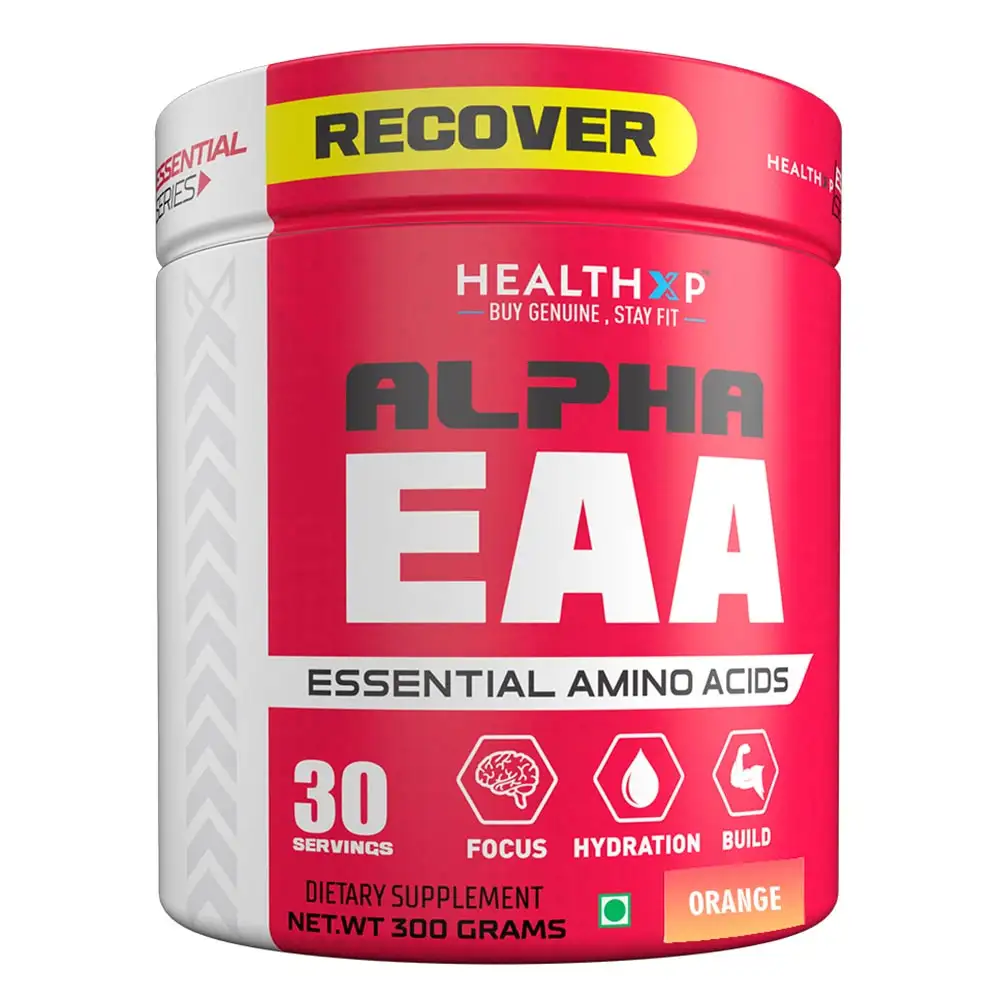 HealthXP Alpha EAA Essential Amino Acids,  Orange  0.66 lb  30 Servings