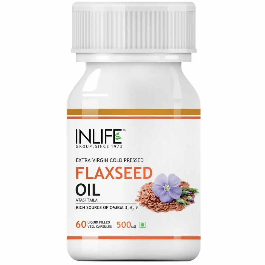 INLIFE Flaxseed Oil-Omega 3,6,9,  60 veggie capsule(s)