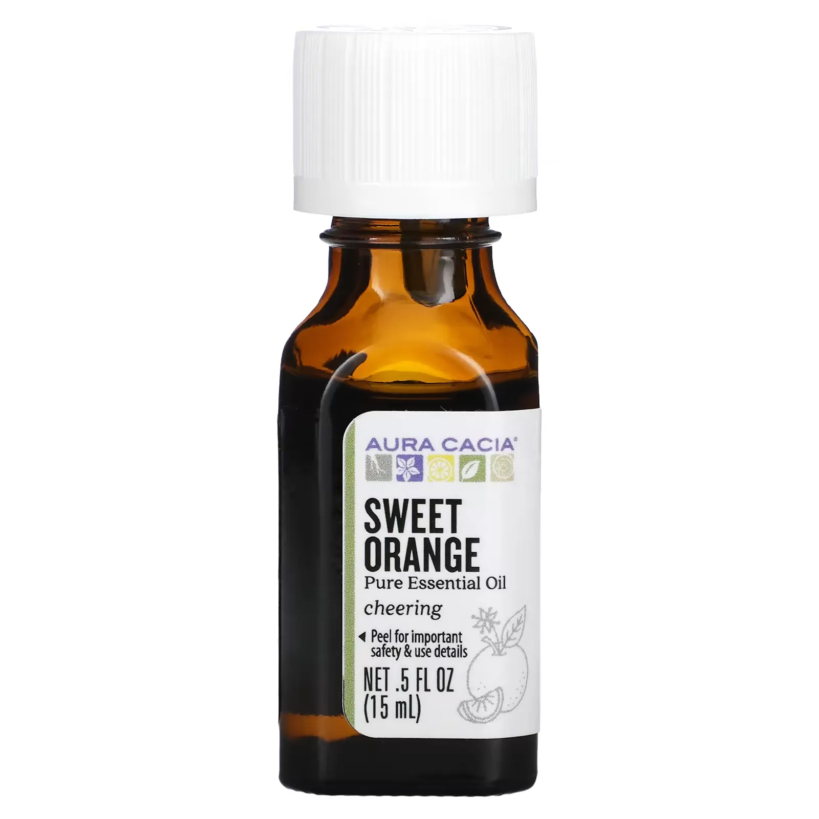 Pure Essential Oil, Sweet Orange, 0.5 fl oz (15 ml)