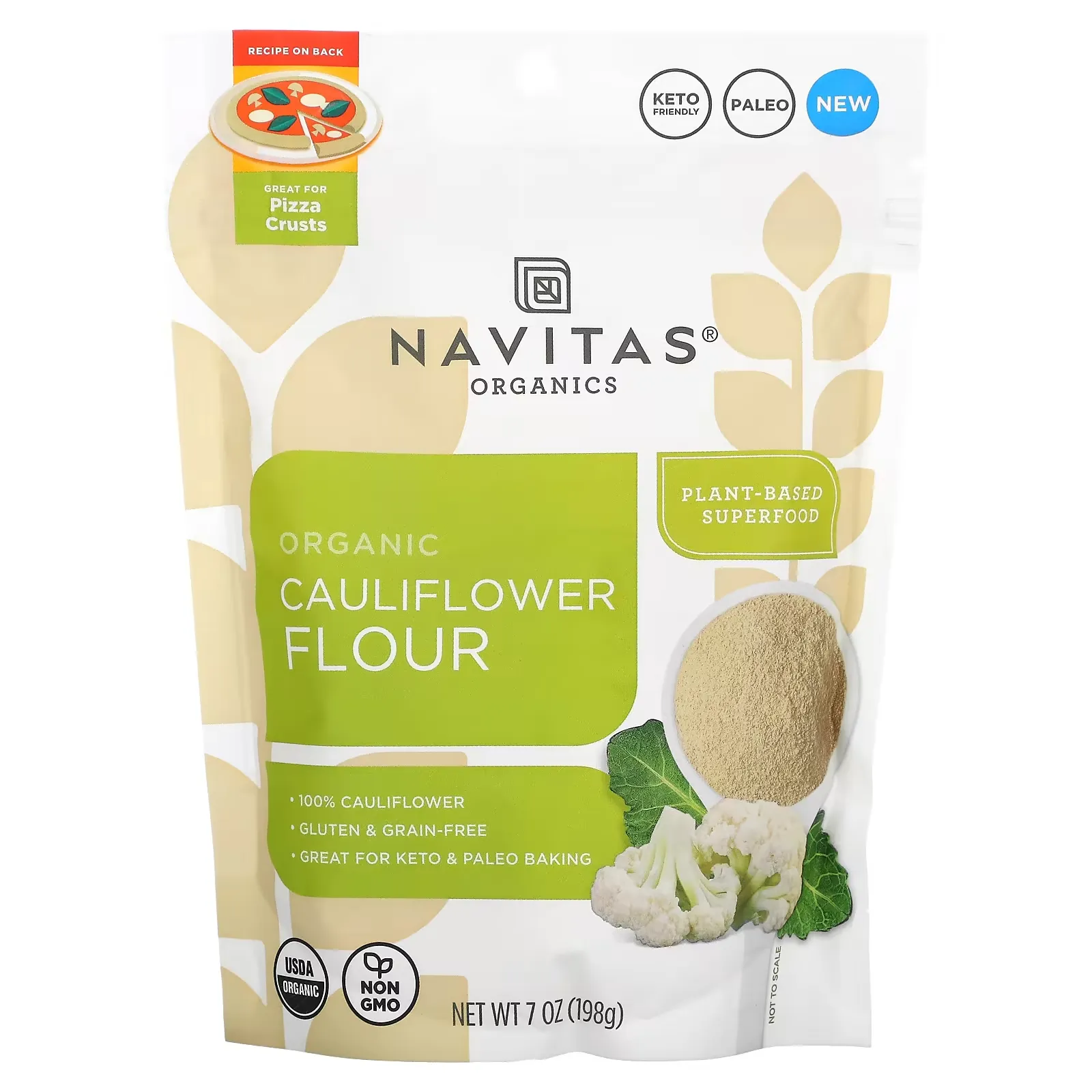 Organic Cauliflower Flour, 7 oz (198 g)