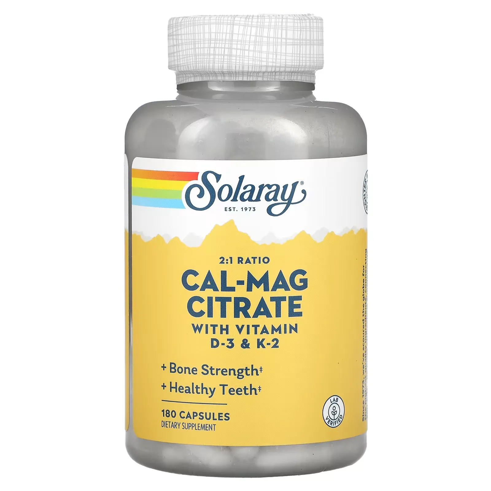 Cal-Mag Citrate 2:1 Ratio, 180 Capsules