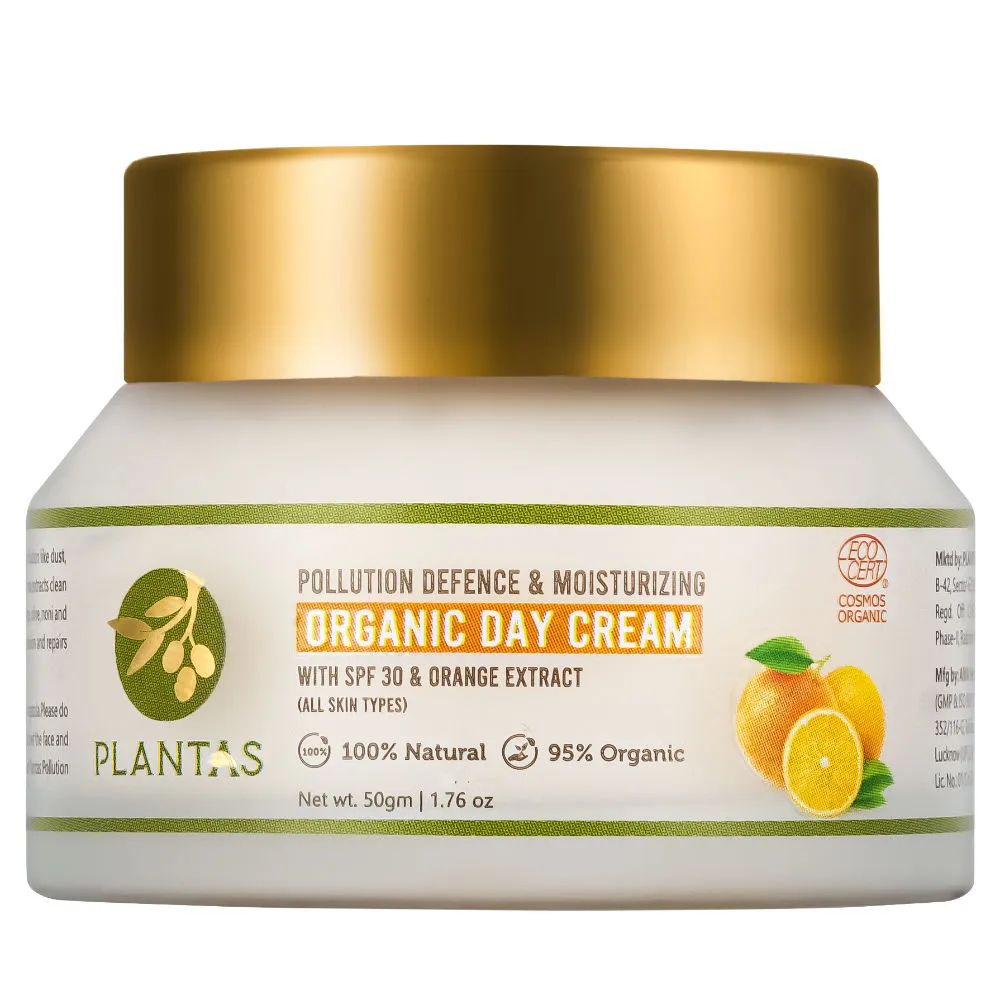 PLANTAS Pollution Defence & Moisturizing Organic Day Cream with SPF 30