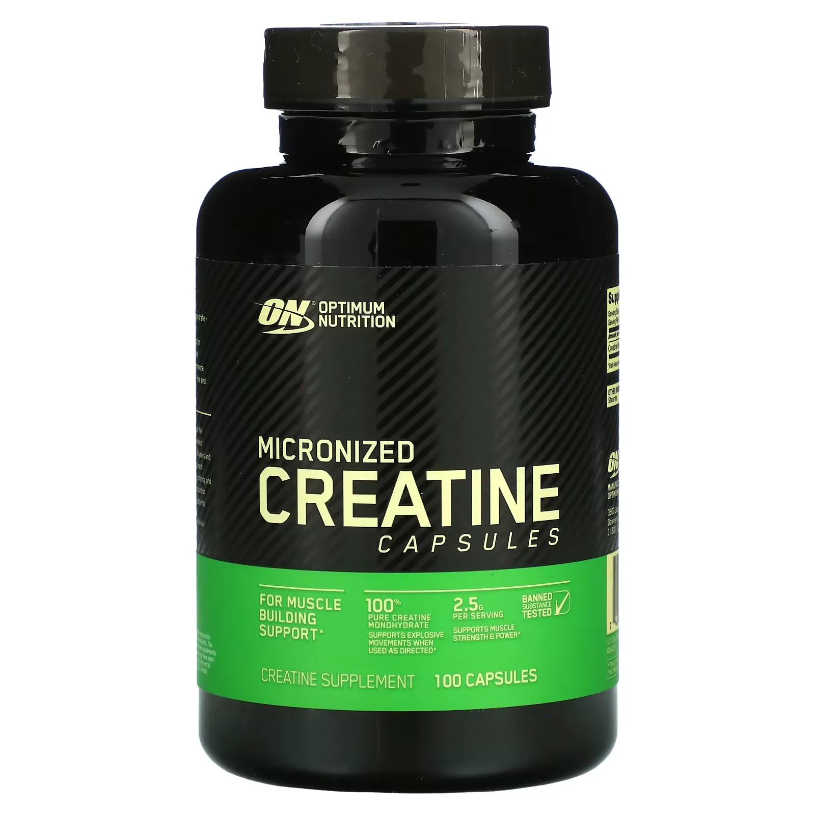 Micronized Creatine Capsules, 2.5 g, 100 Capsules