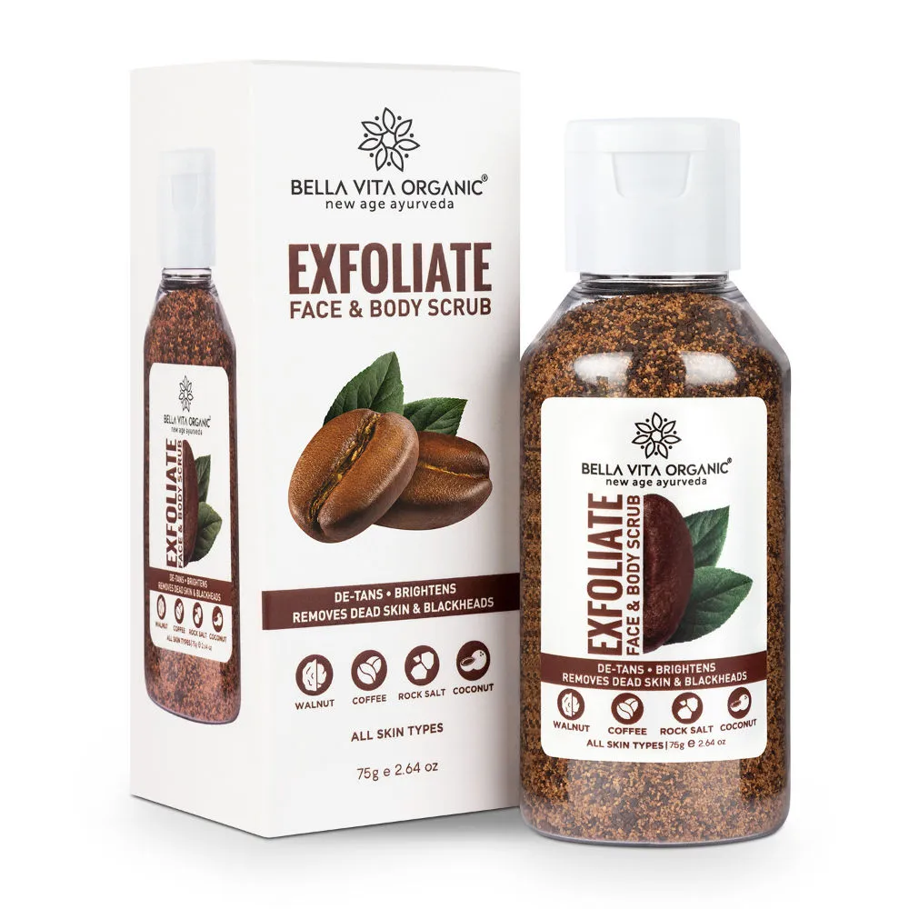 Bella Vita Organic Exfoliate Coffee Face and Body Scrub