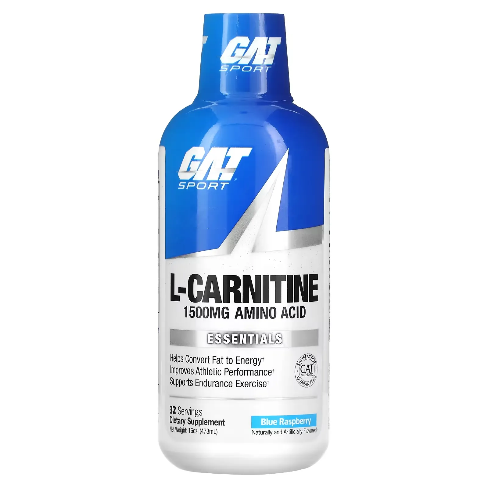 L-Carnitine, Amino Acid, Blue Raspberry, 1,500 mg, 16 oz (473 ml)