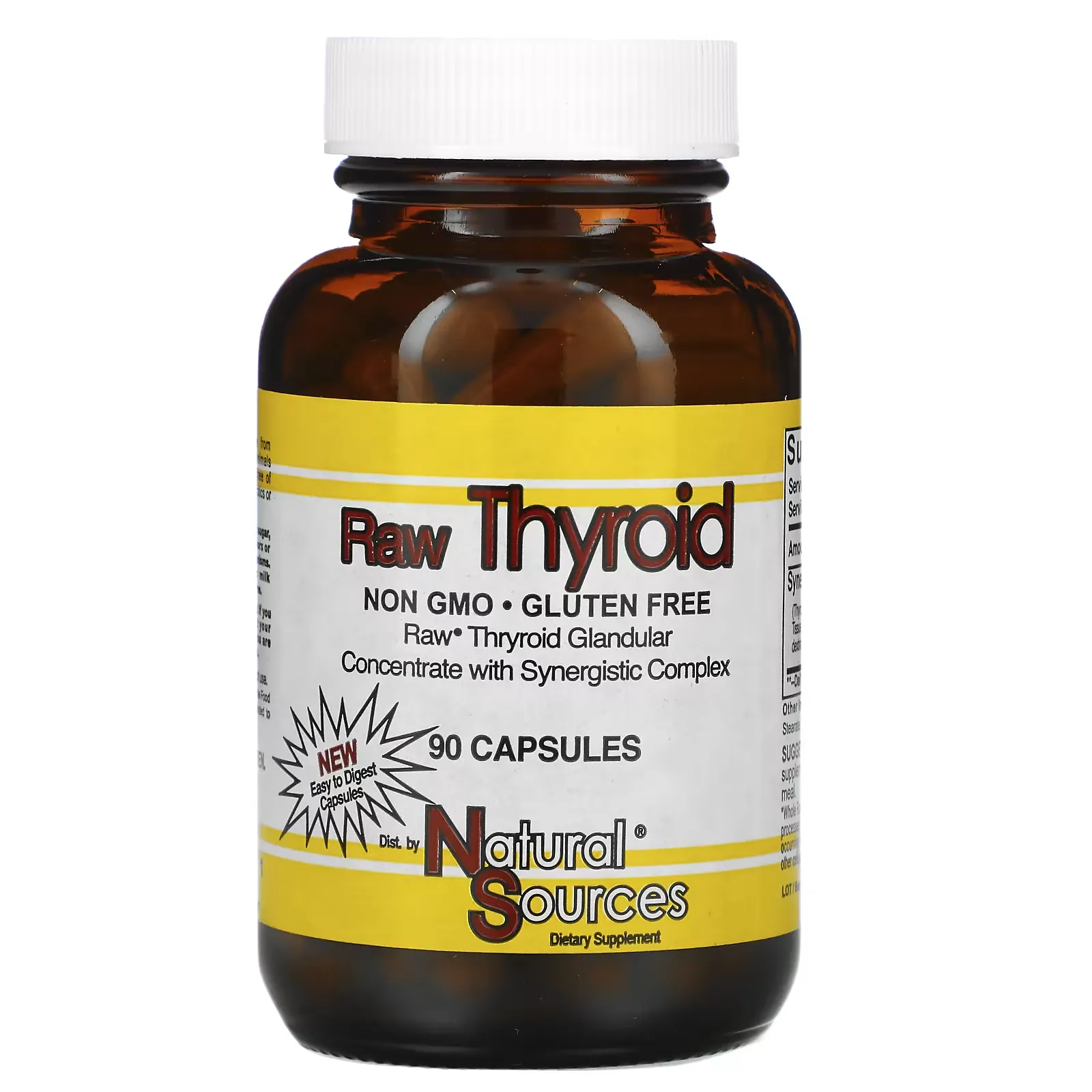 Raw Thyroid, 90 Capsules