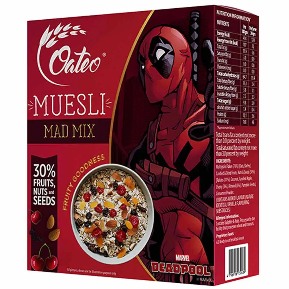 Oateo Muesli Mad Mix,  0.4 kg  Raisins Cherry & Almond