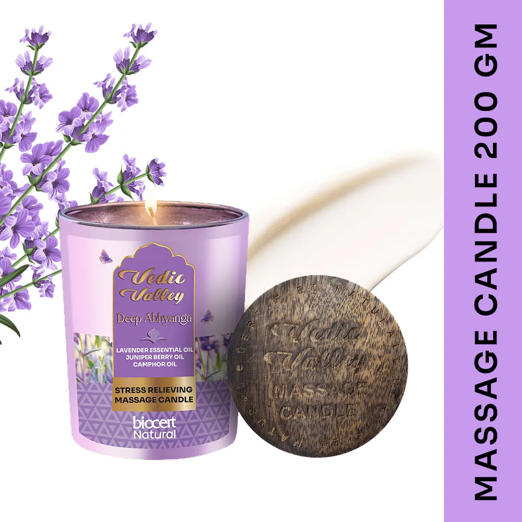 Vedic Valley Lavender Stress Relieving Body Massage Candle