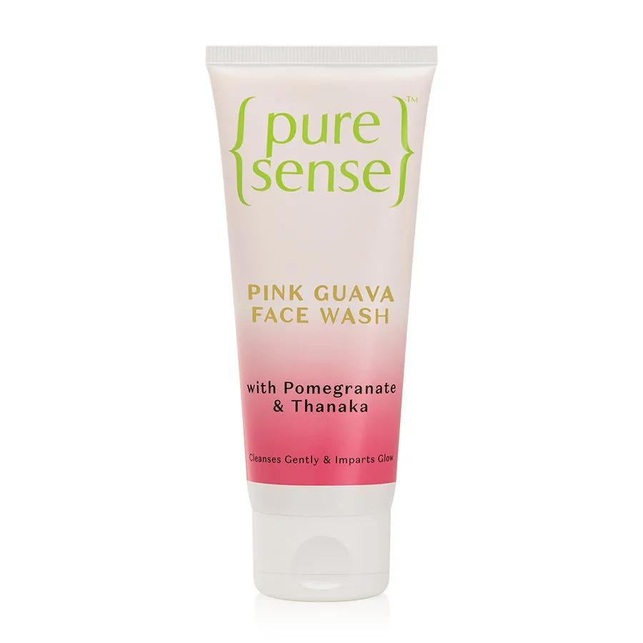 PureSense Pink Guava Face Wash with Pomegranate & Thanka for Gentle Cleanser & imparts Glow