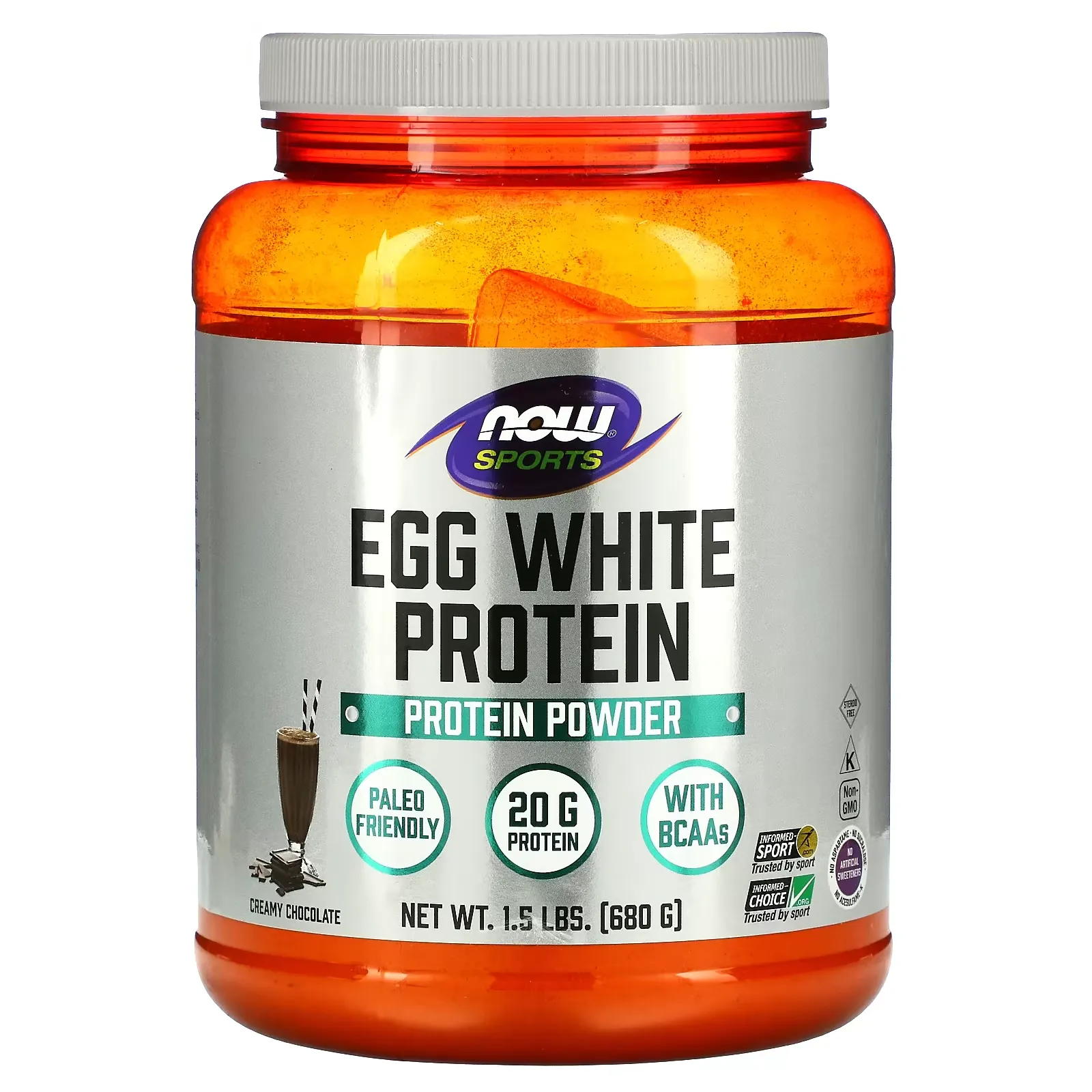 Sports, Egg White Protein, Creamy Chocolate, 1.5 lbs (680 g)