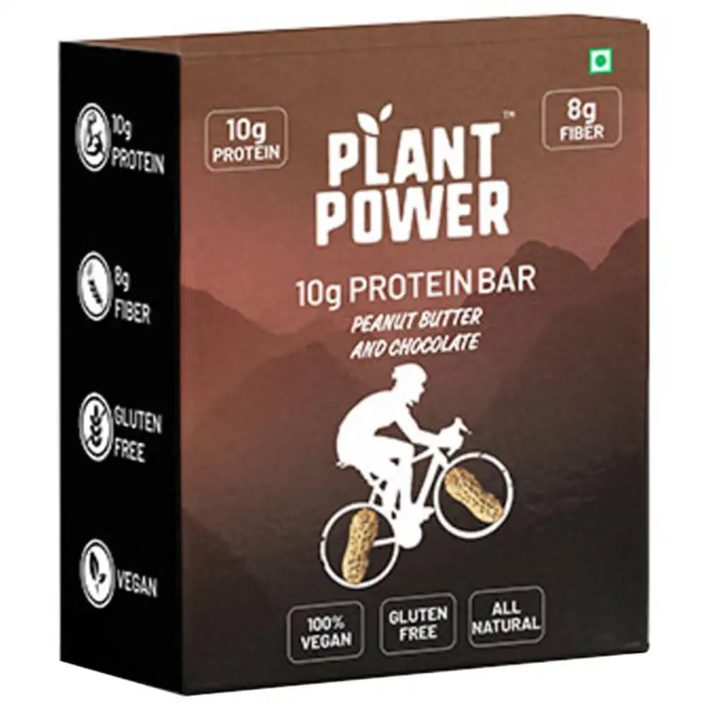 Plant Power 10g Protein Bar,  6 bar(s)  Peanut Butter & Chocolate