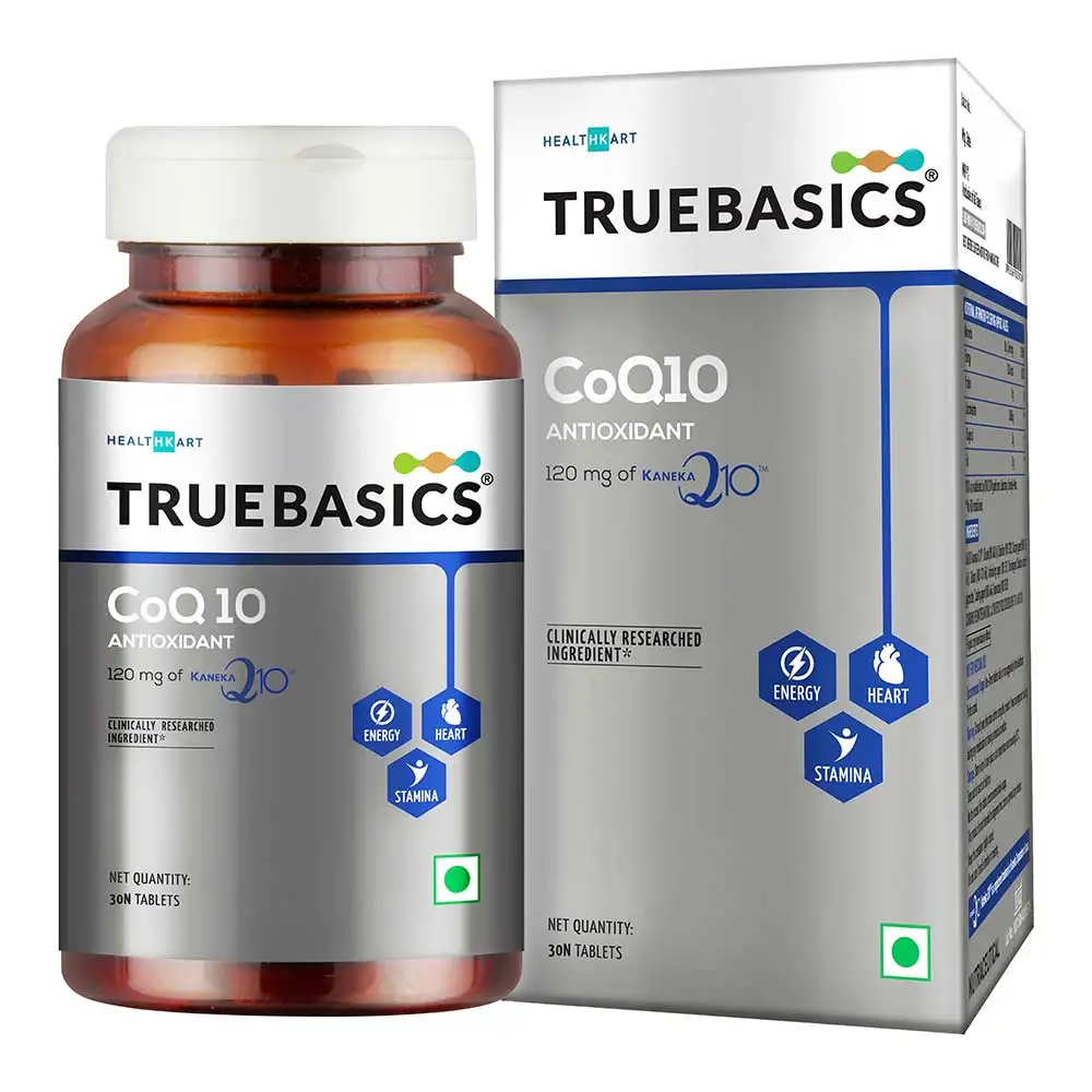 TrueBasics CoQ 10 AntiOxidant with 120mg of Kaneka Q10,  30 tablet(s)