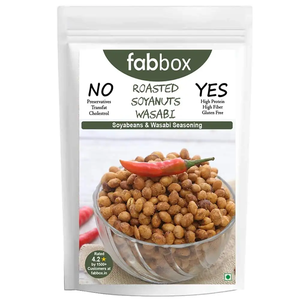 Fabbox Roasted Soyanuts Wasabi,  Unflavoured  200 g