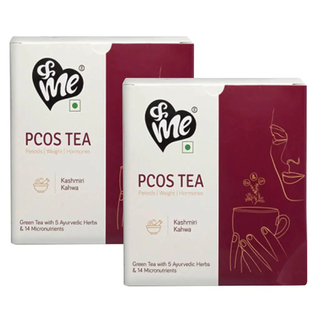 &Me Pcos Tea for Women,  14 Tea Bag(s)  Kashmiri Kahwa (Pack of 2)