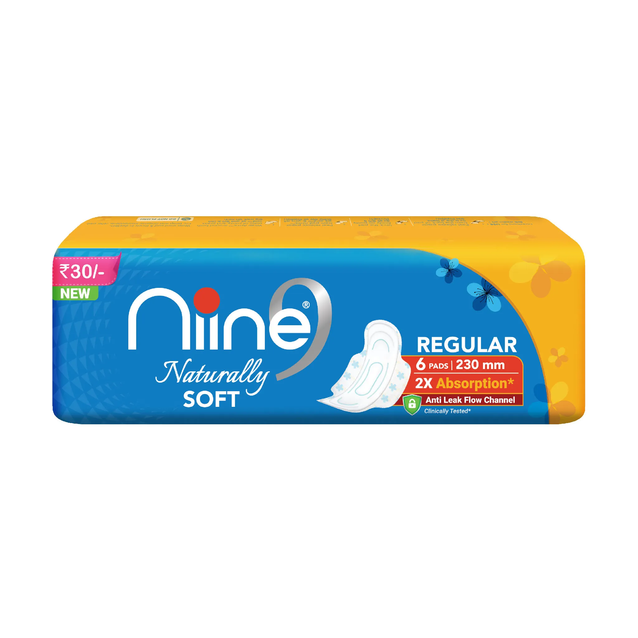 Niine Naturally Soft Sanitary Napkin Regular - 230mm