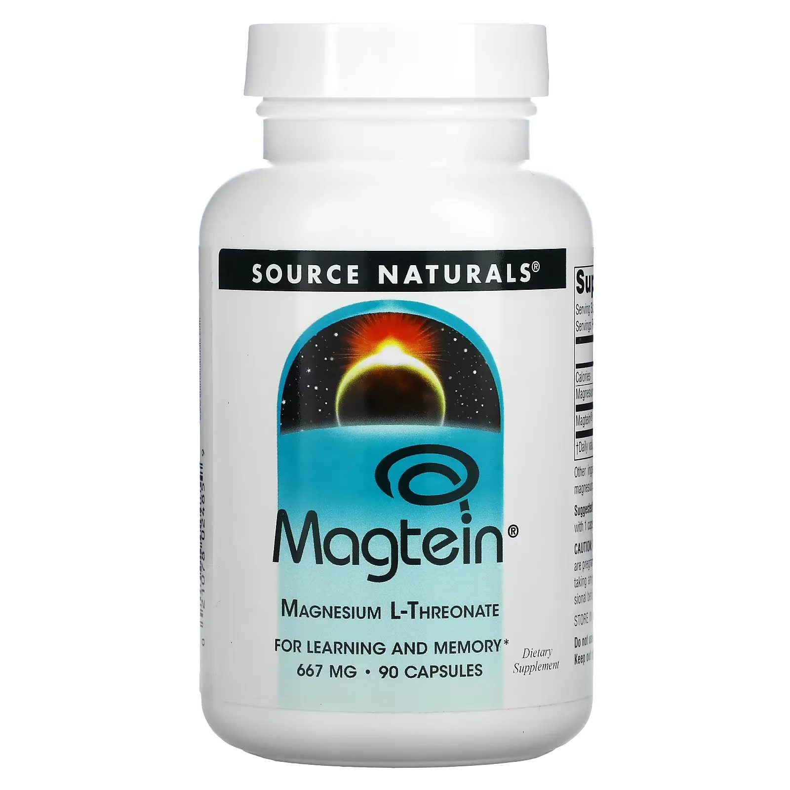 Magtein, Magnesium L-Threonate, 667 mg, 90 Capsules