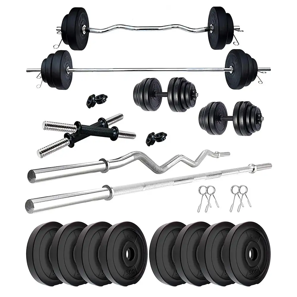 HUSTLE FITNESS PVC 40 Kg Home Gym Set