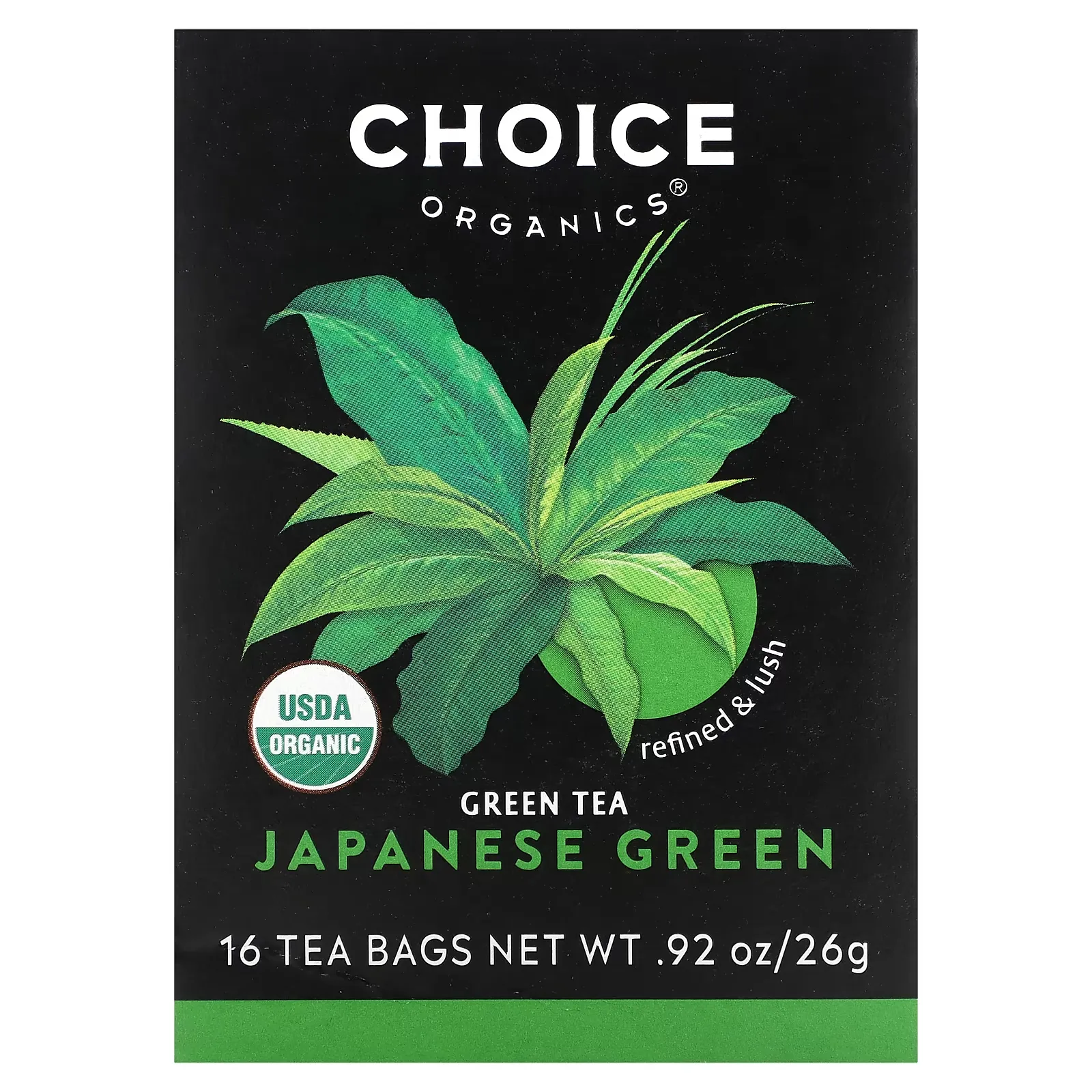 Green Tea, Japanese Green, 16 Tea Bags, .92 oz (26 g)