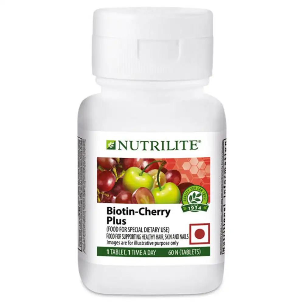 Amway Nutrilite Biotin Cherry Plus,  60 tablet(s)  Unflavoured