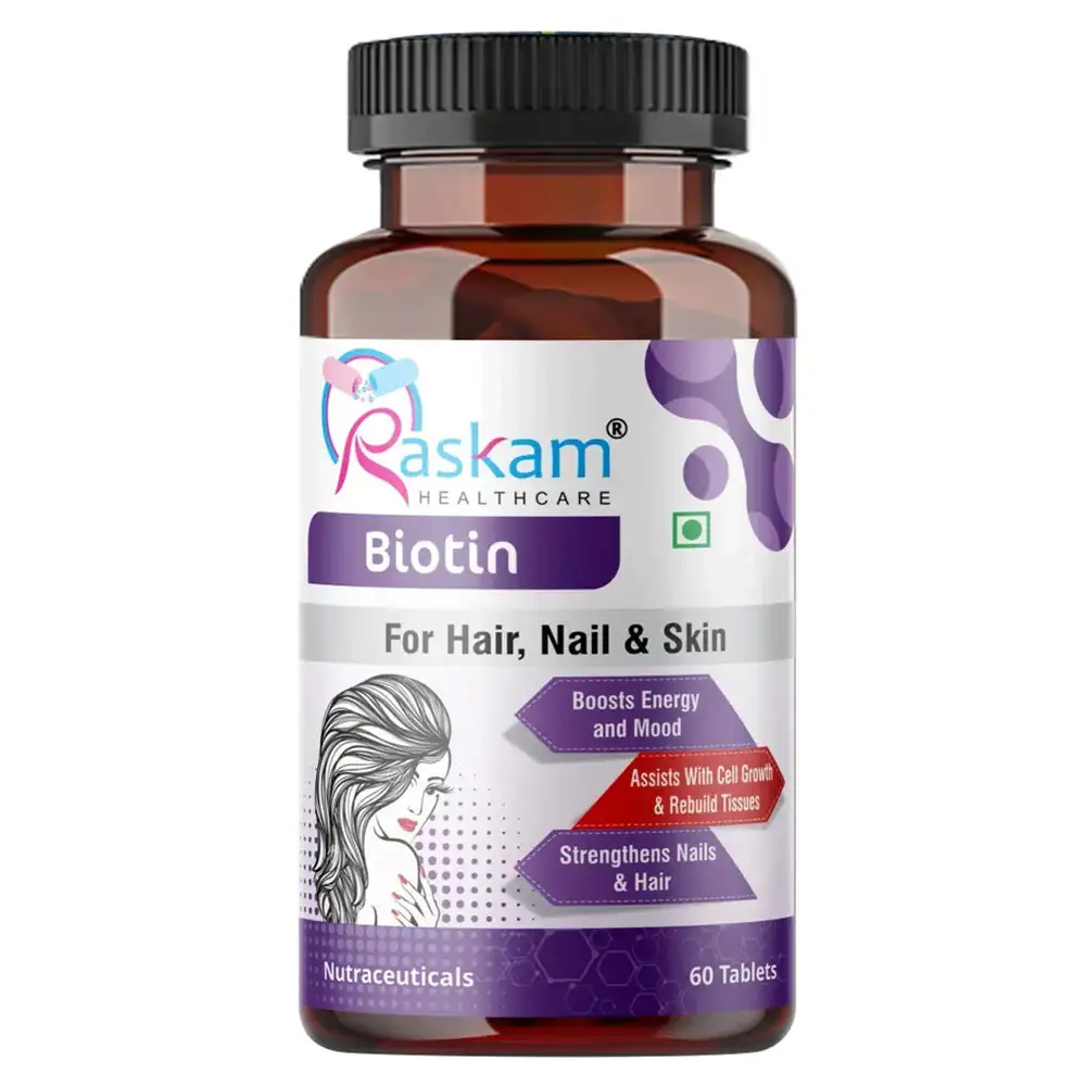 Raskam Biotin,  60 tablet(s)  Unflavoured