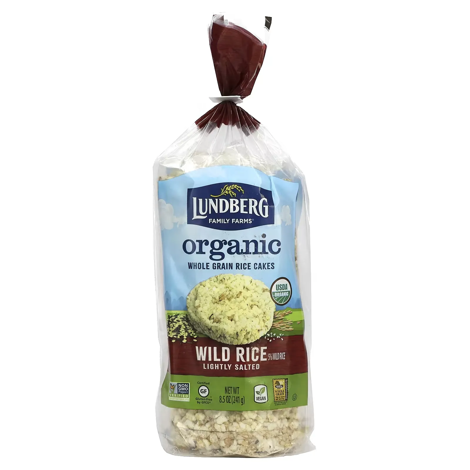 Organic Whole Grain Rice Cakes, Wild Rice, Lightly Salted, 8.5 oz (241 g)