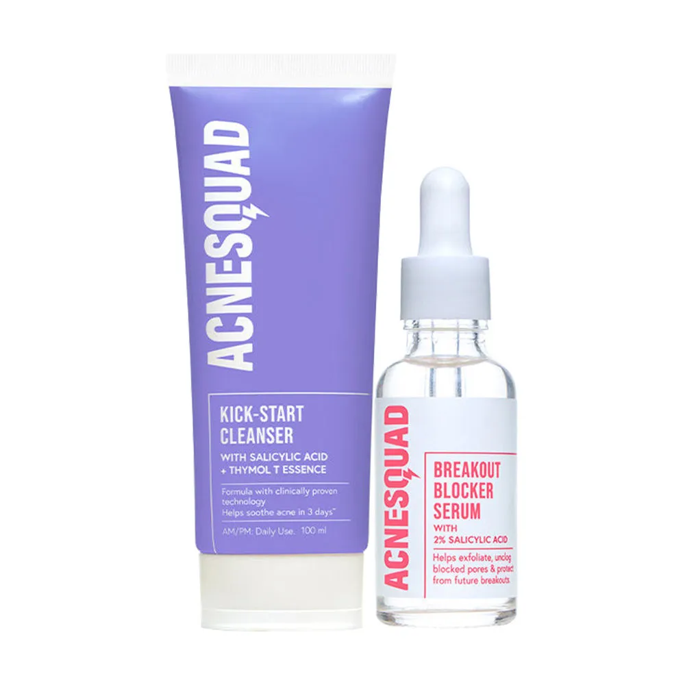 Acne Squad Salicylic Acid Cleanser & 2% Salicylic Acid Serum Combo