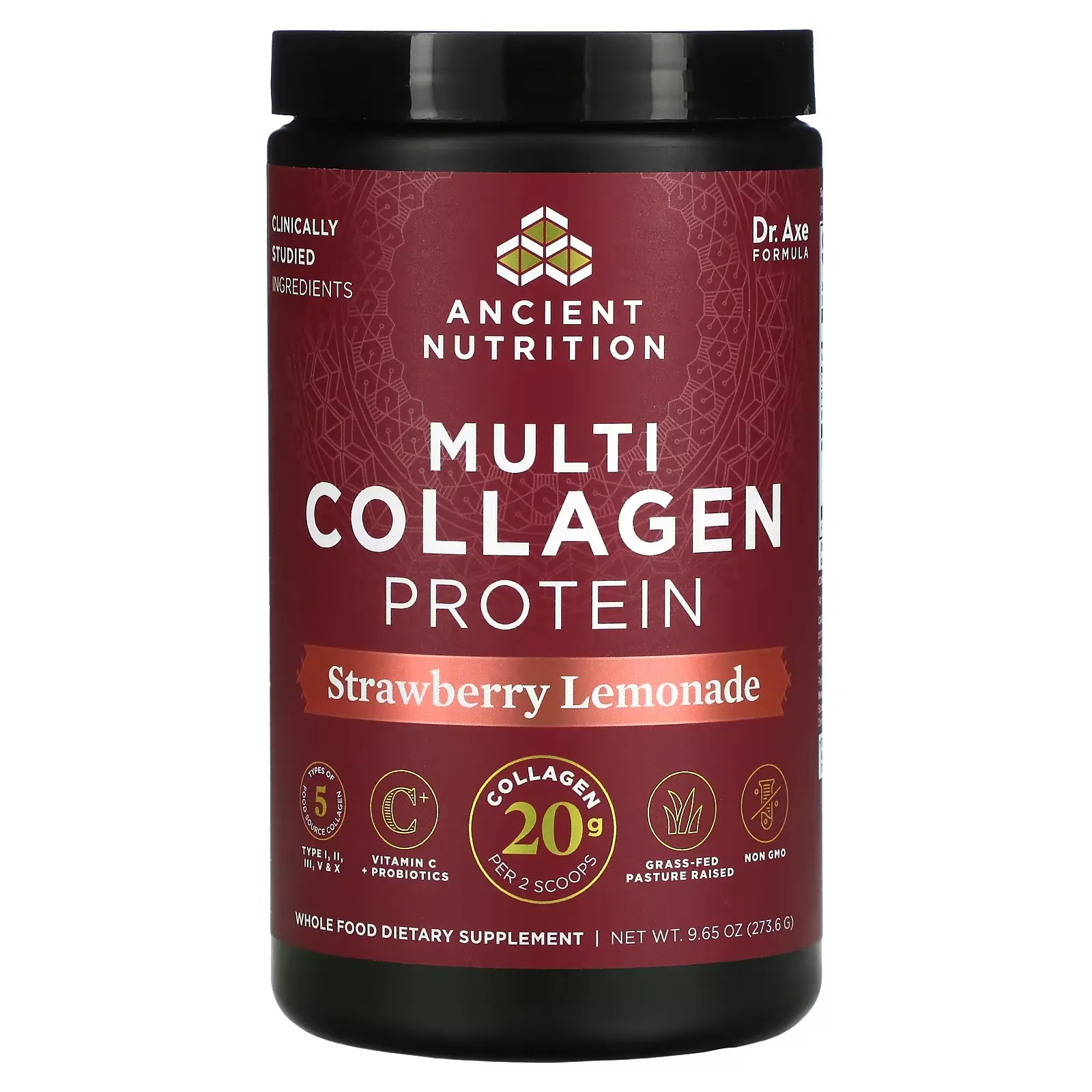 Multi Collagen Protein, Strawberry Lemonade, 9.65 oz ( 273.6 g)