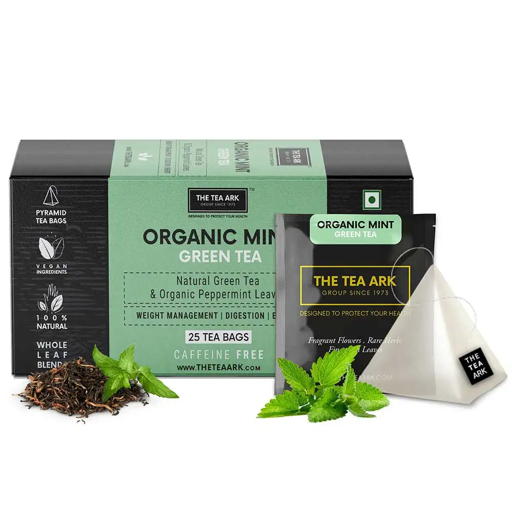 The Tea Ark Organic Mint Green Tea,  25 Tea Bag(s)  100% Natural