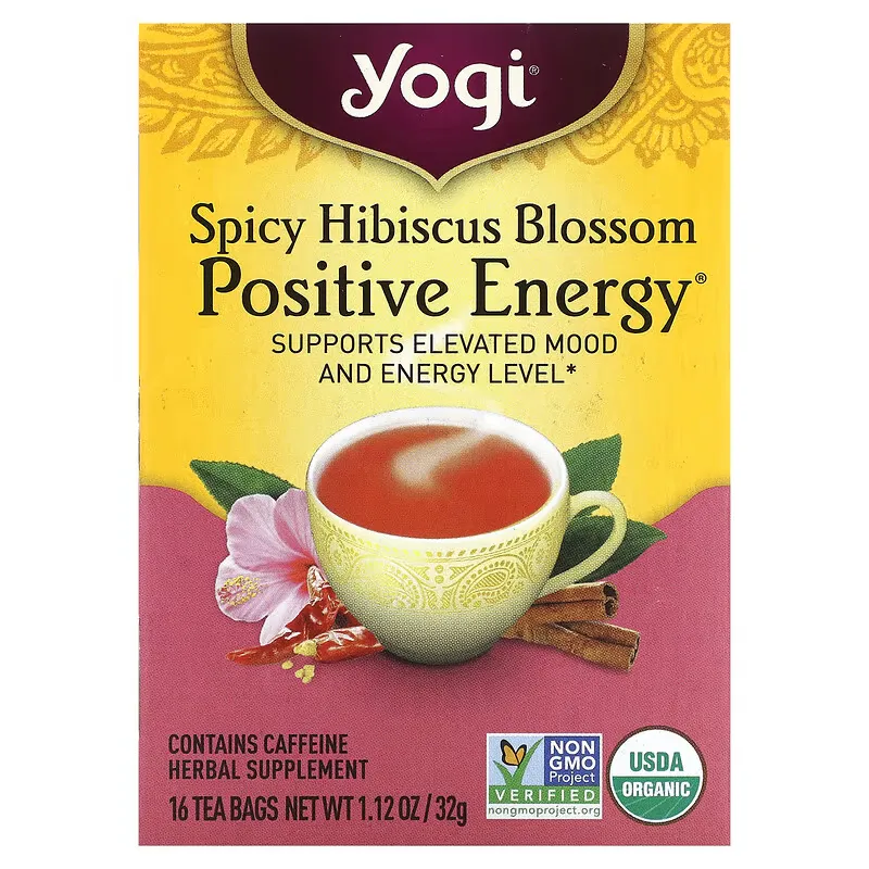 Positive Energy, Spicy Hibiscus Blossom, 16 Tea Bags, 1.12 oz (32 g)