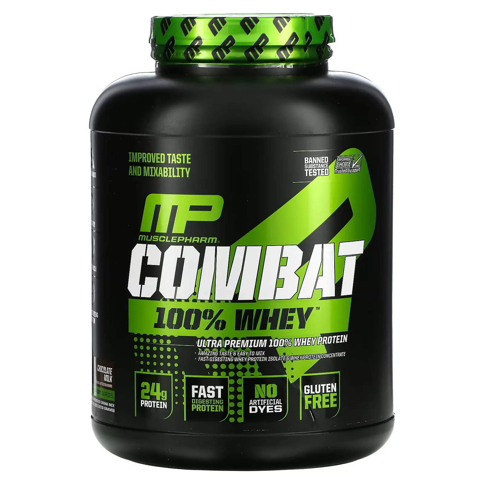 Combat 100% Whey Protein, Chocolate Milk, 5 lbs (2,278 g)