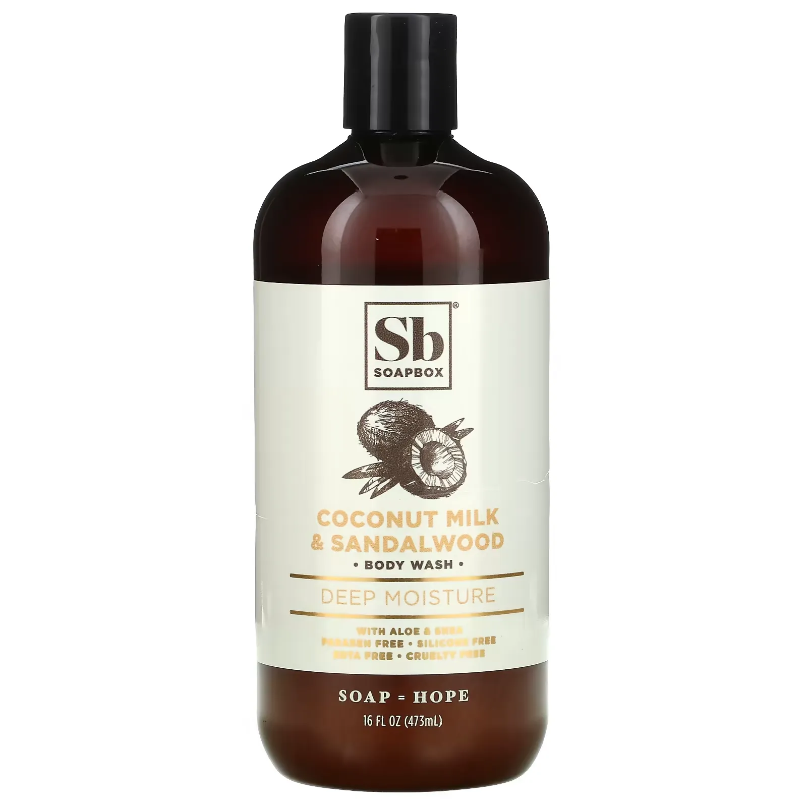 Deep Moisture Body Wash with Aloe & Shea, Coconut Milk & Sandalwood, 16 fl oz (473 ml)