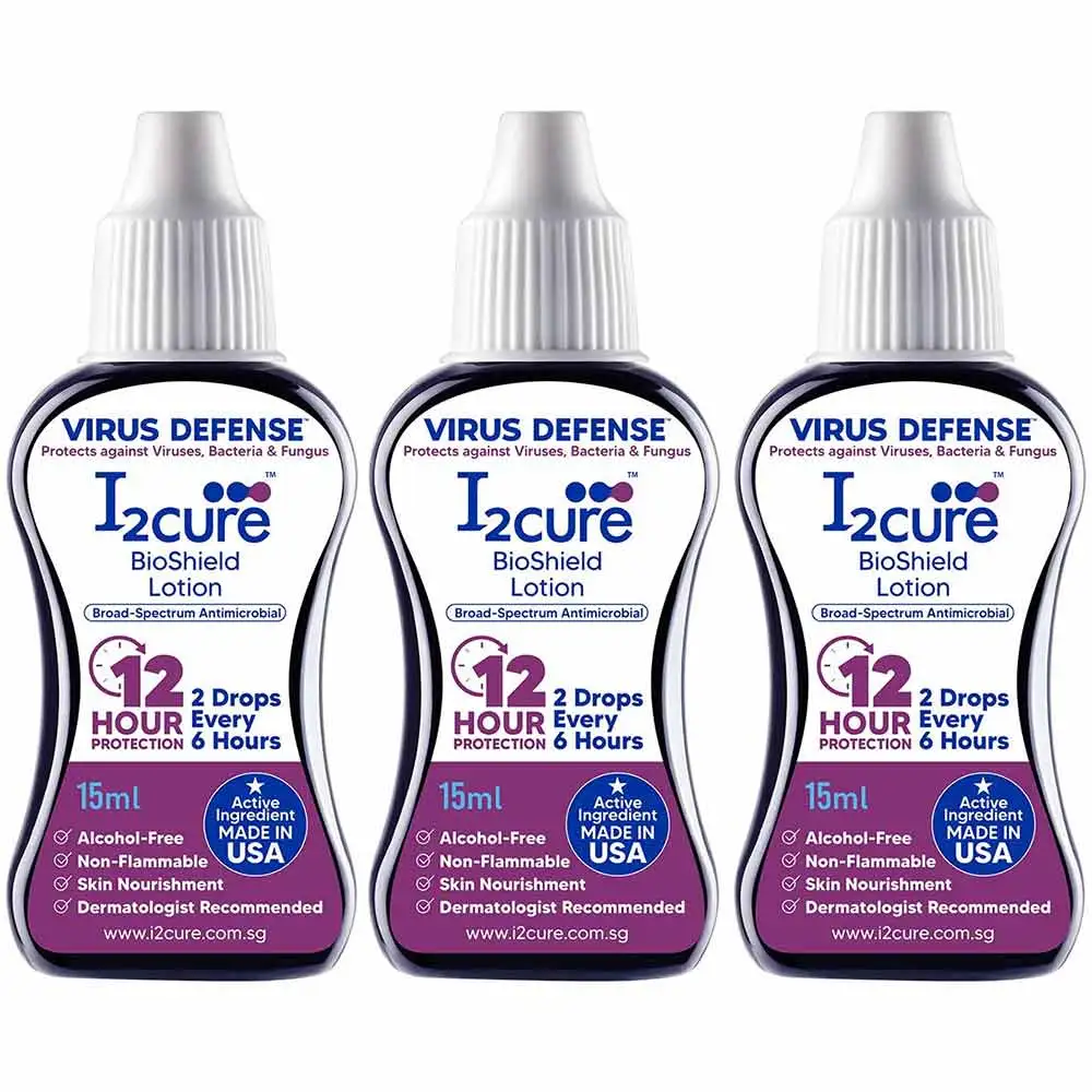 I2Cure Bioshield Lotion (Pack of 3),  15 ml  For all skin type