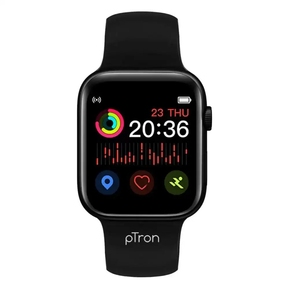 Ptron Pulsefit P261 Smartwatch,  Black