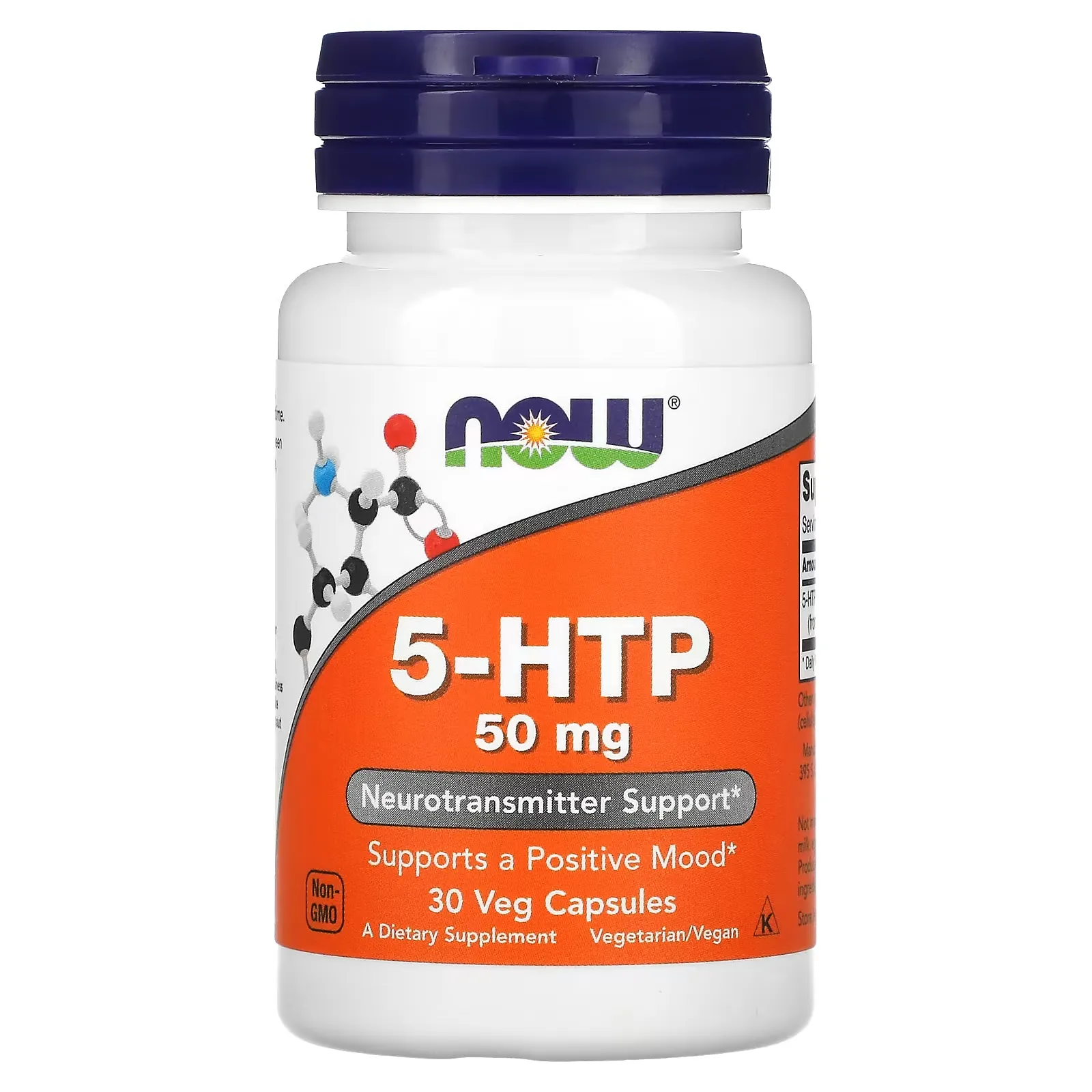 5-HTP, 50 mg, 30 Veg Capsules