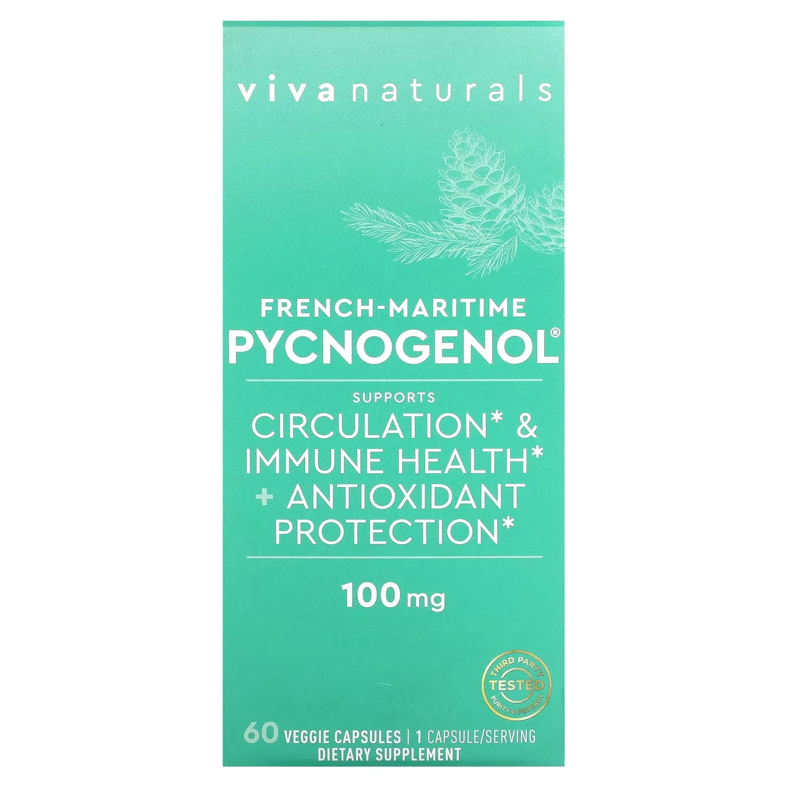 French-Maritime Pycnogenol, 100 mg, 60 Veggie Capsules