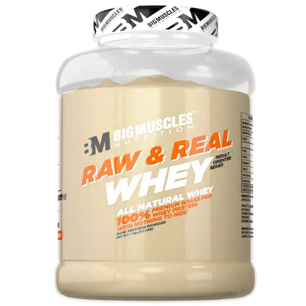 Big Muscles Raw and Real Whey,  2.2 lb  Unflavoured