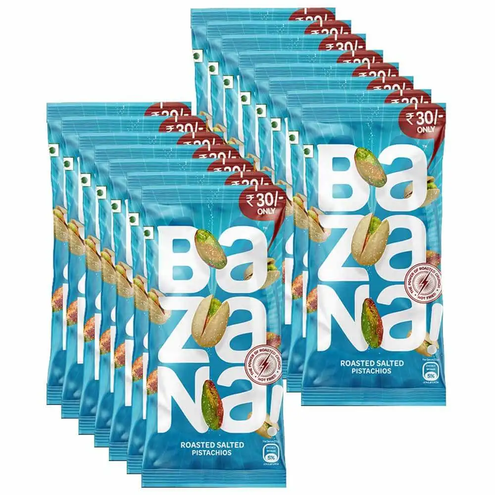 Bazana Roasted Salted Snack,  Pistachios  15 Piece(s)/Pack