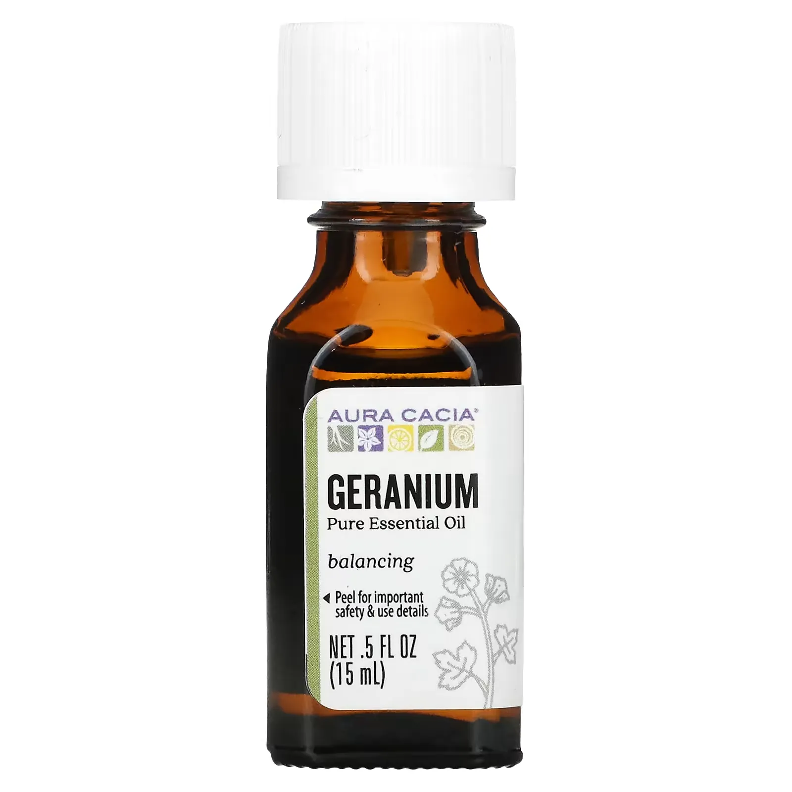 Pure Essential Oil, Geranium, 0.5 fl oz (15 ml)