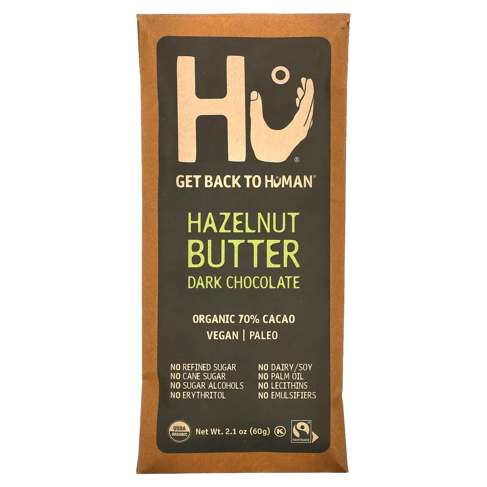 Hazelnut Butter  Dark Chocolate, 2.1 oz (60 g)