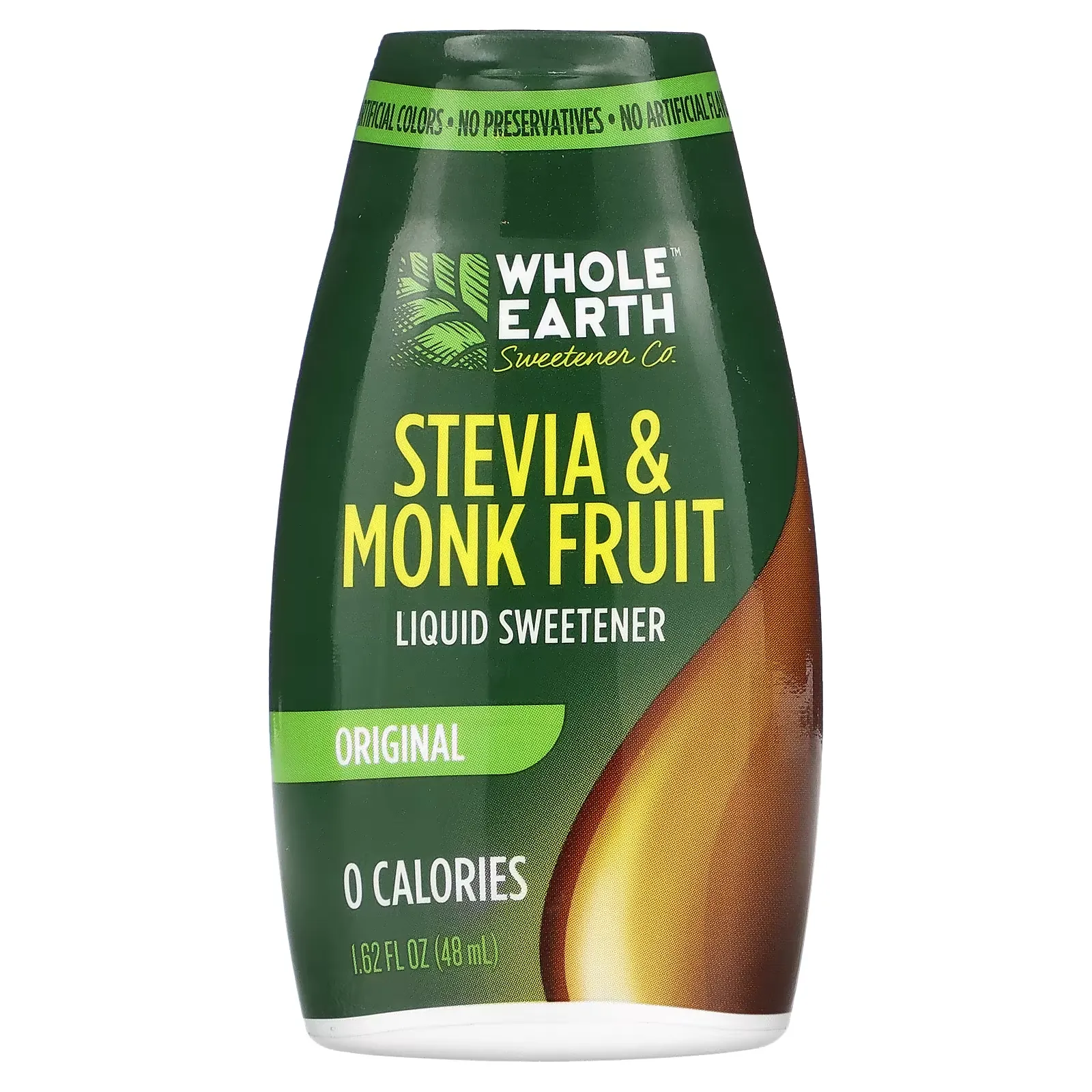 Stevia & Monk Fruit Liquid Sweetener, Original, 1.62 fl oz (48 ml)