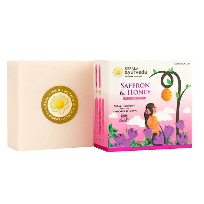 Kerala Ayurveda Saffron & Honey Soap