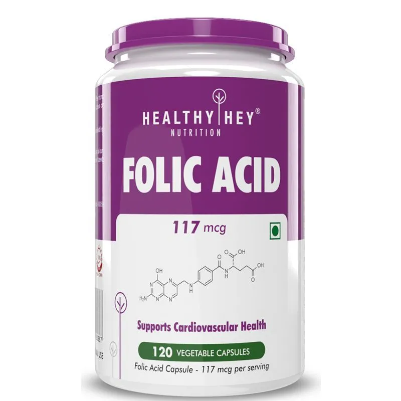 HealthyHey Nutrition Folic Acid - Veg Capsules