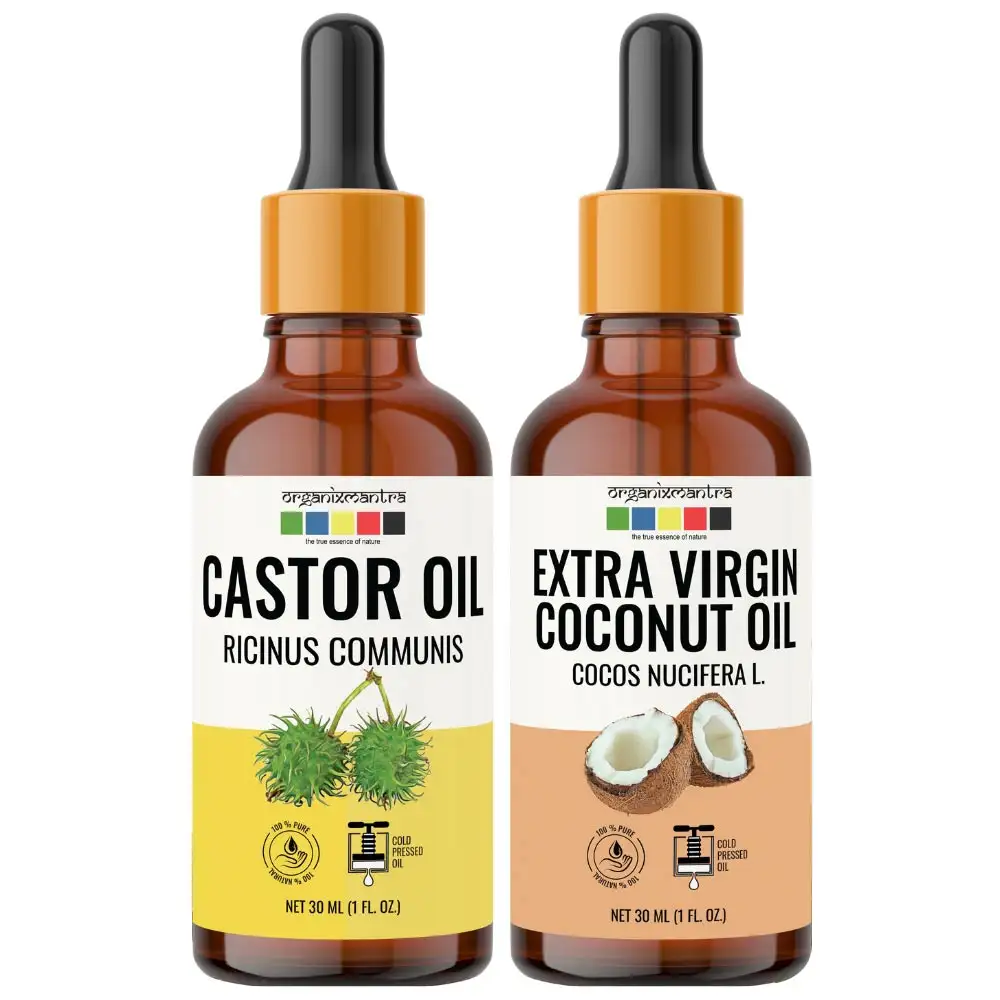 Organix Mantra Castor Oil & Extra Virgin Coconut Oil Combo,  30 ml