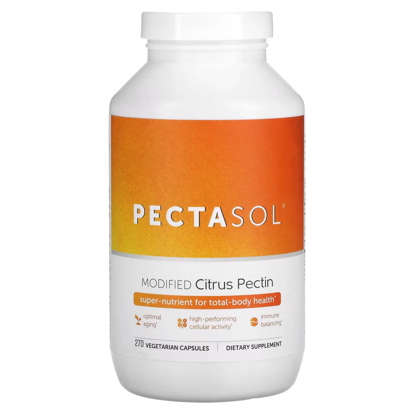 PectaSol, Modified Citrus Pectin, 270 Vegetarian Capsules