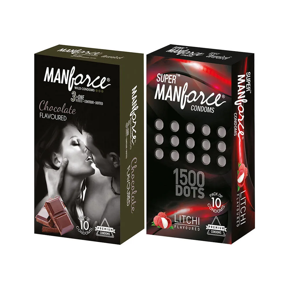 Manforce Litchi 10s + Chocolate 10s