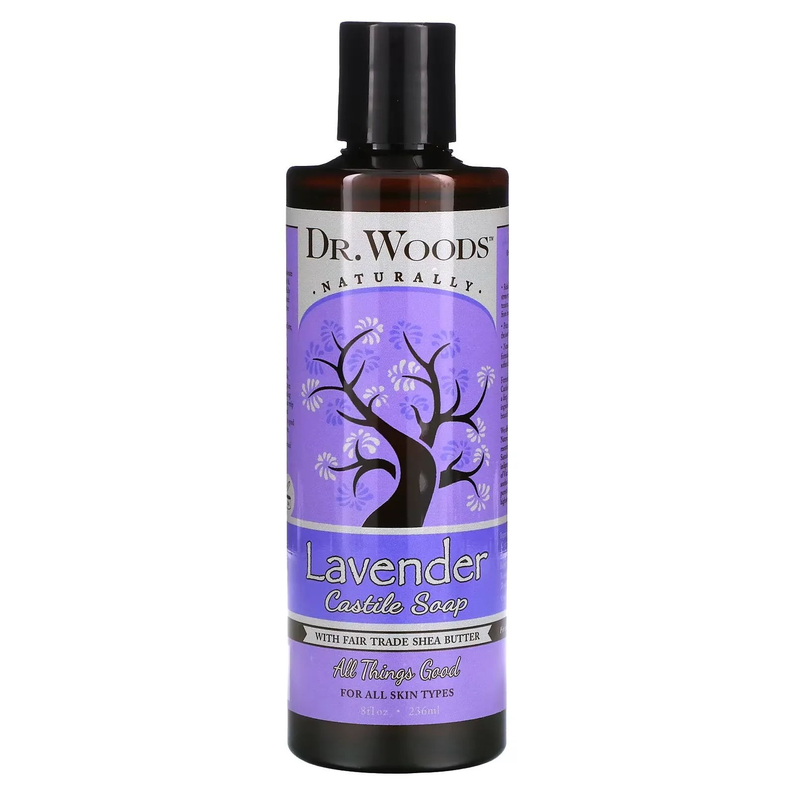 Lavender Castile Soap with Fair Trade Shea Butter, 8 fl oz (236 ml)