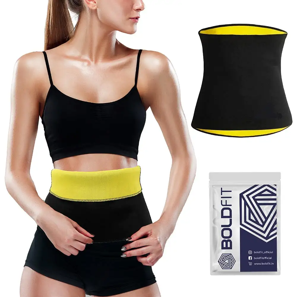 Boldfit Back Supporter Body Shaper Sweat Belt,  Black  4 XL - 5 XL