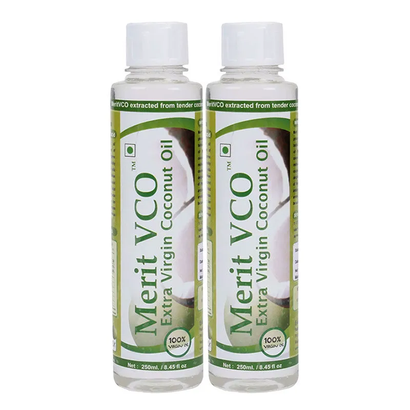 Merit Vco Extra Virgin Coconut Oil - Pack of 2 (500ml)