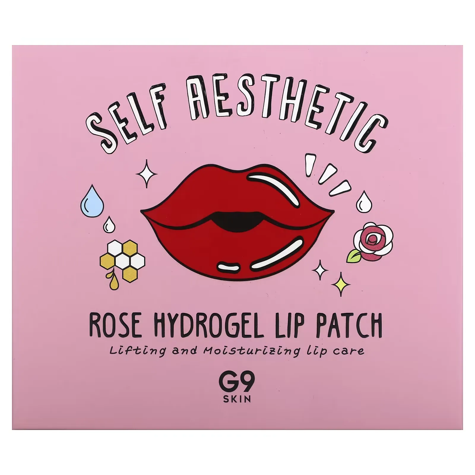 Self Aesthetic, Rose Hydrogel Lip Patch, 5 Patches, 0.1 oz (3 g) Each