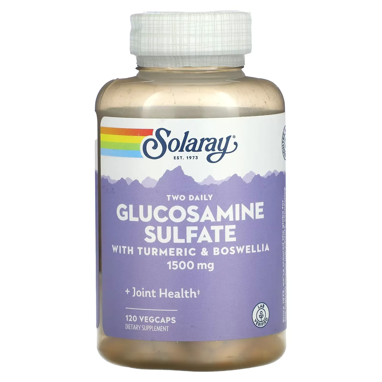 Two Daily Glucosamine Sulfate with Turmeric & Boswellia, 1,500 mg, 120 VegCaps